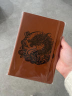 Fantasy Dragon- Engraved A5 Faux Leather Lined Notebook