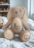 Personalised Plush Bunny Keepsake | New Baby Gift | Custom Baby Name Bunny | Baby Shower Gift