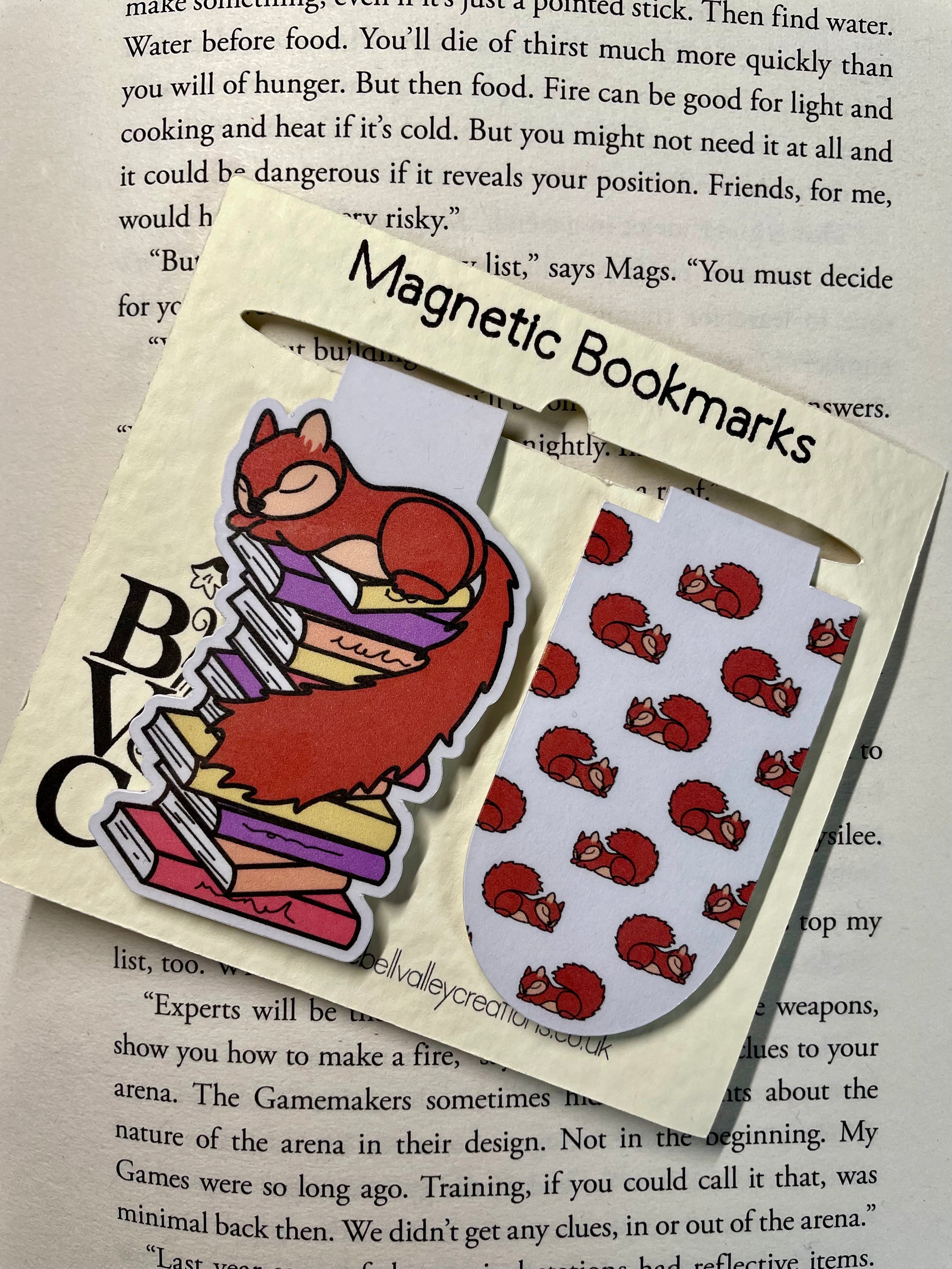 Sleeping Squirrel- Magnetic Bookmark