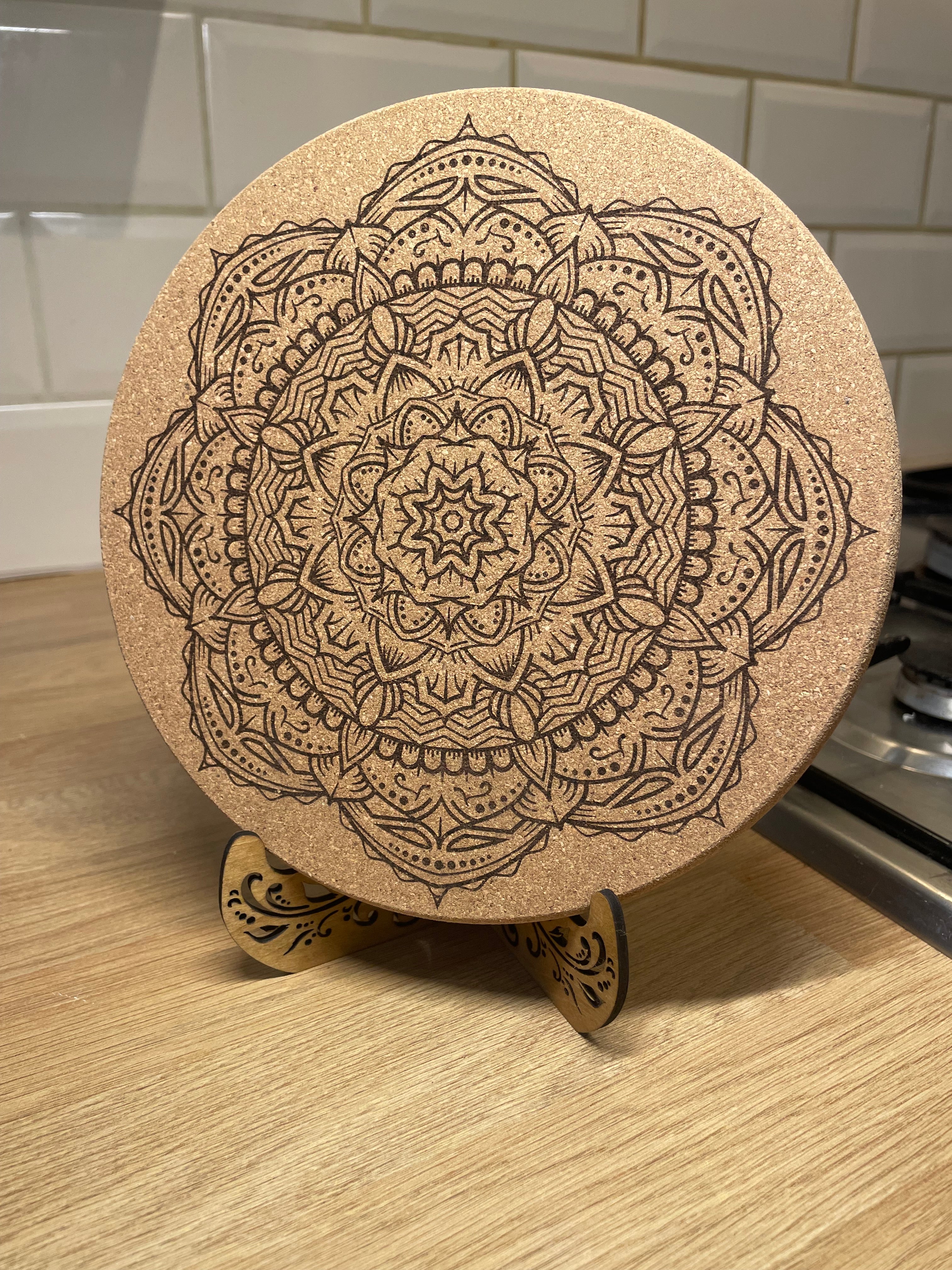 Mandala Cork Trivet