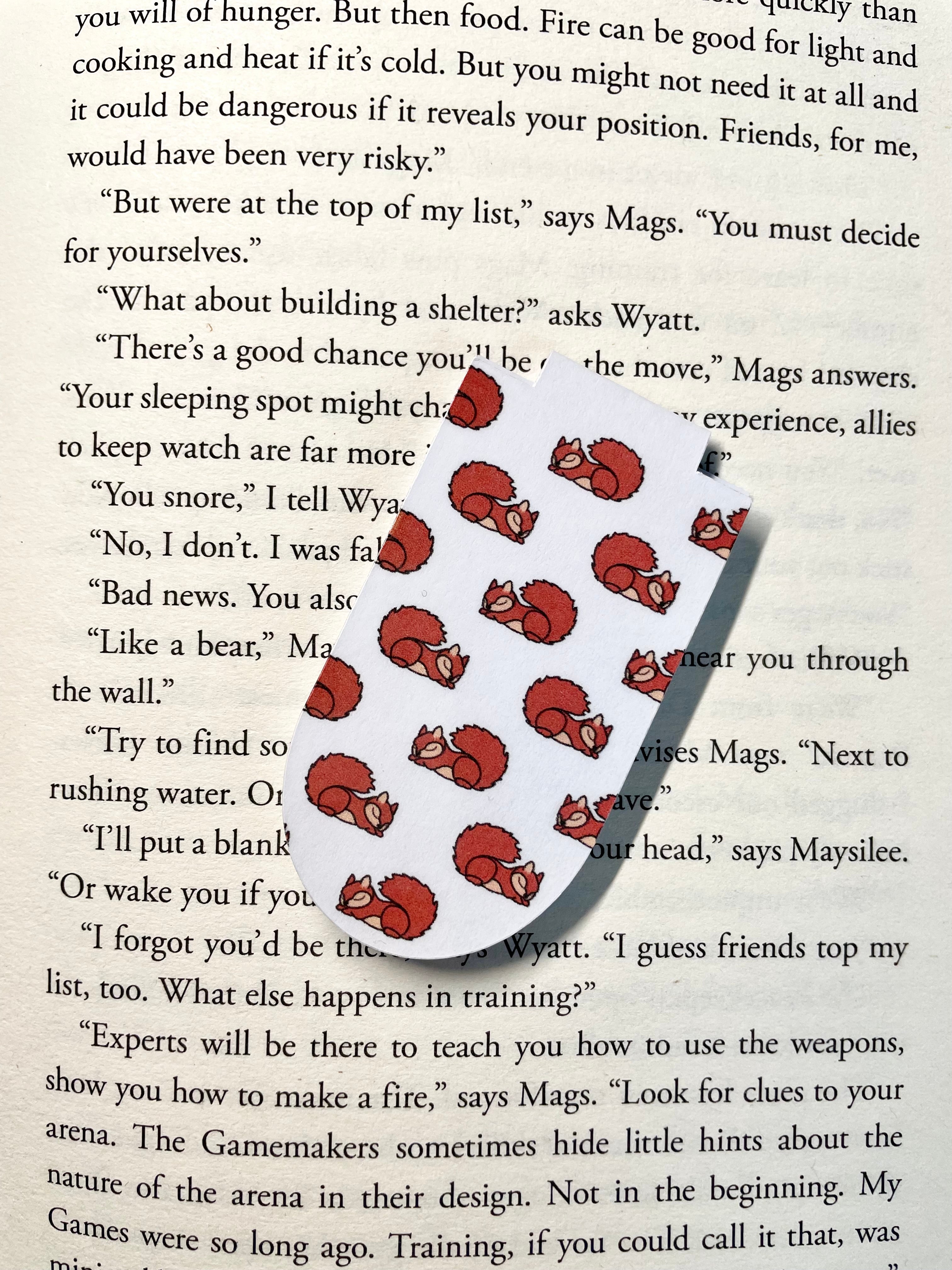 Sleeping Squirrel- Magnetic Bookmark