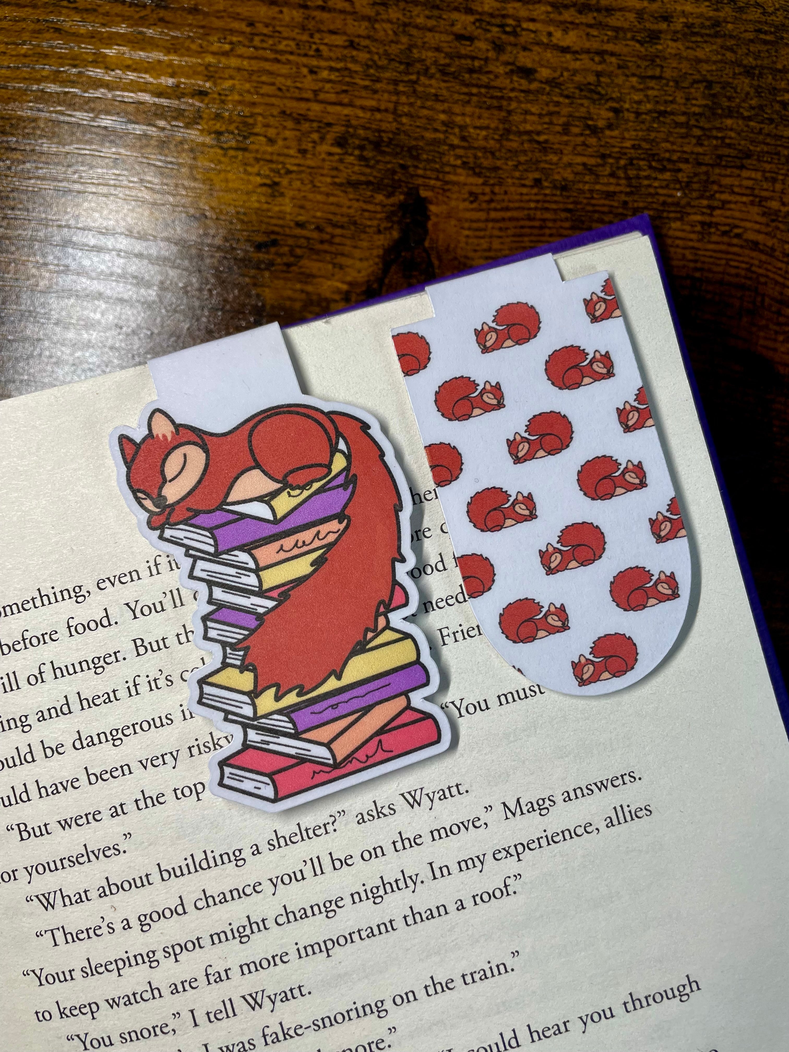 Sleeping Squirrel- Magnetic Bookmark