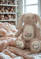 Personalised Plush Bunny Keepsake | New Baby Gift | Custom Baby Name Bunny | Baby Shower Gift