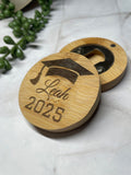 Personalised Bamboo Magnetic Bottle Opener – Graduation Gift