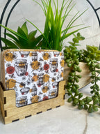 Bee Themed Wooden Coaster Set with Holder – Honeybee Drink Coasters