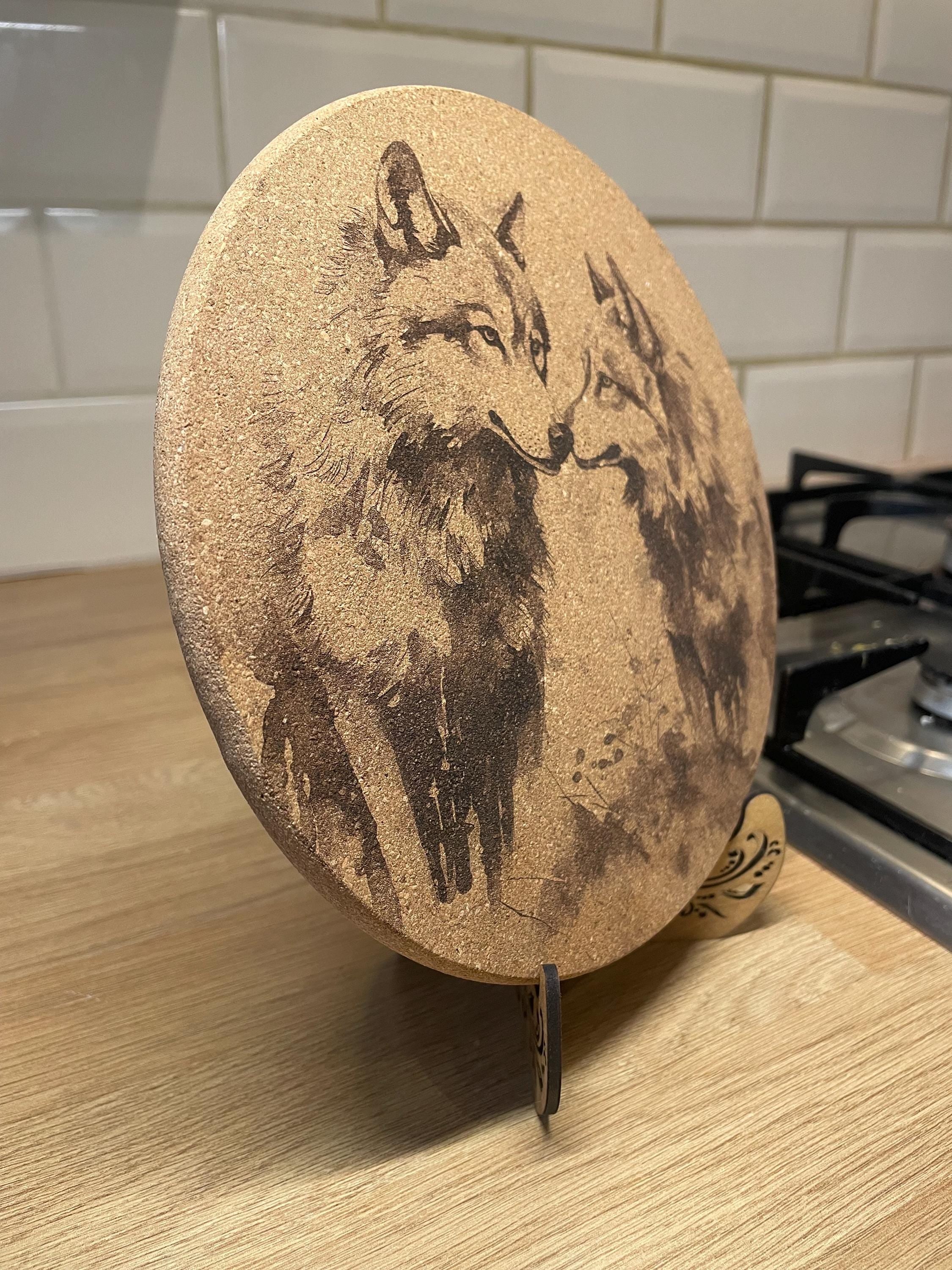 Wolf Pack Cork Trivet