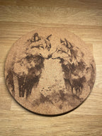 Wolf Pack Cork Trivet