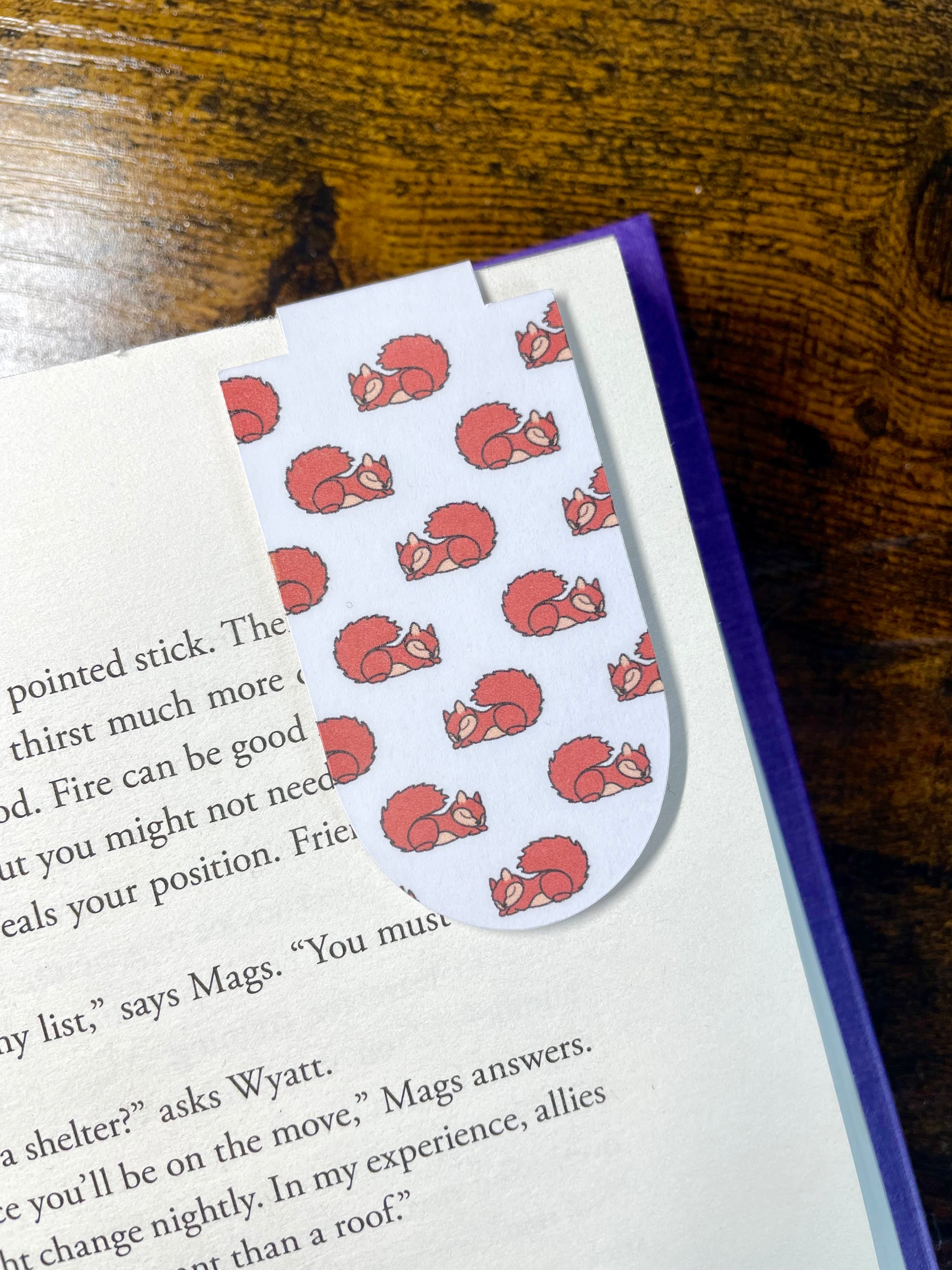 Sleeping Squirrel- Magnetic Bookmark