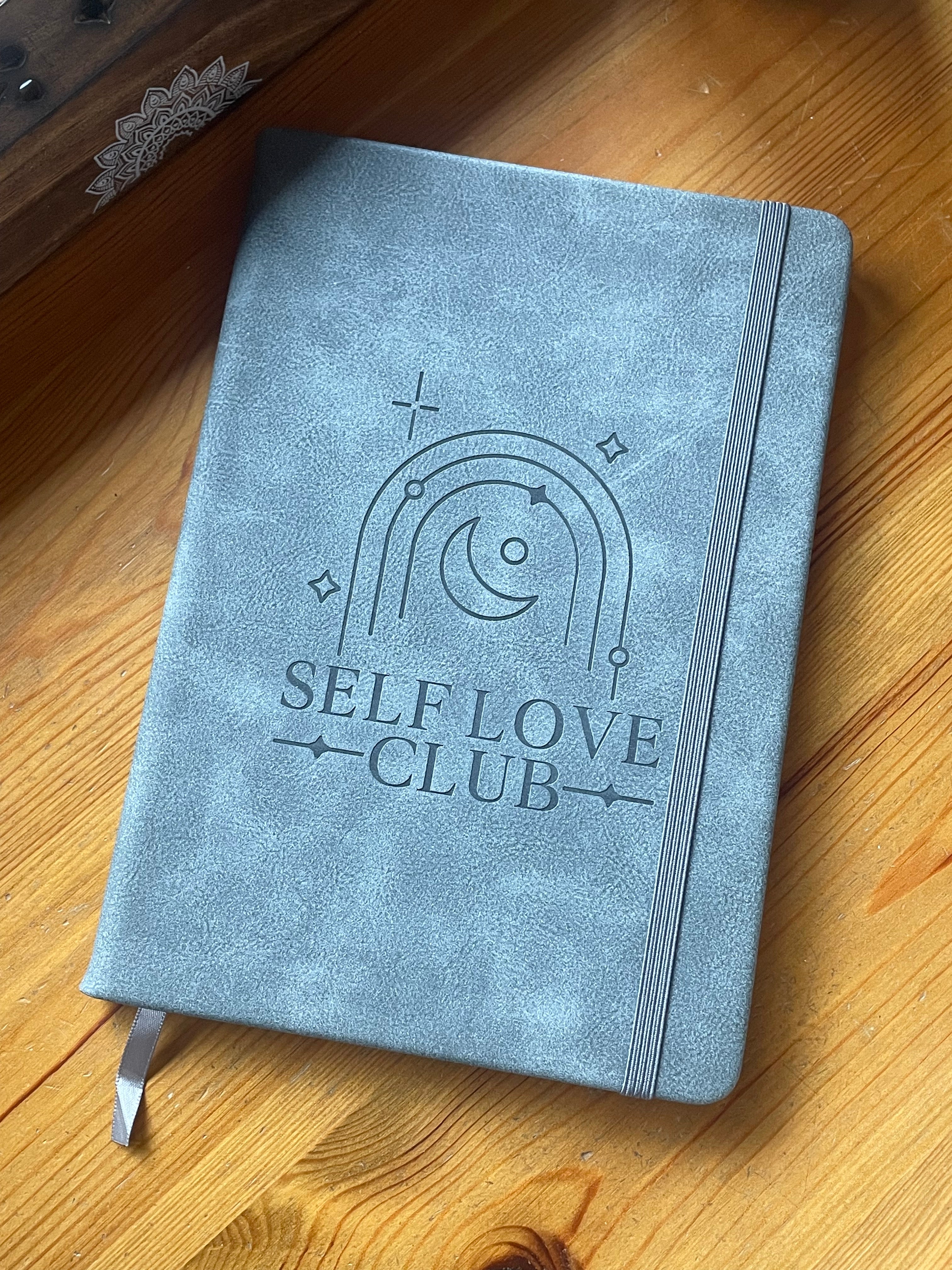 Self Love Club- Engraved A5 Faux Leather Lined Notebook