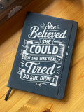 Very Tired- Engraved A5 Faux Leather Lined Notebook