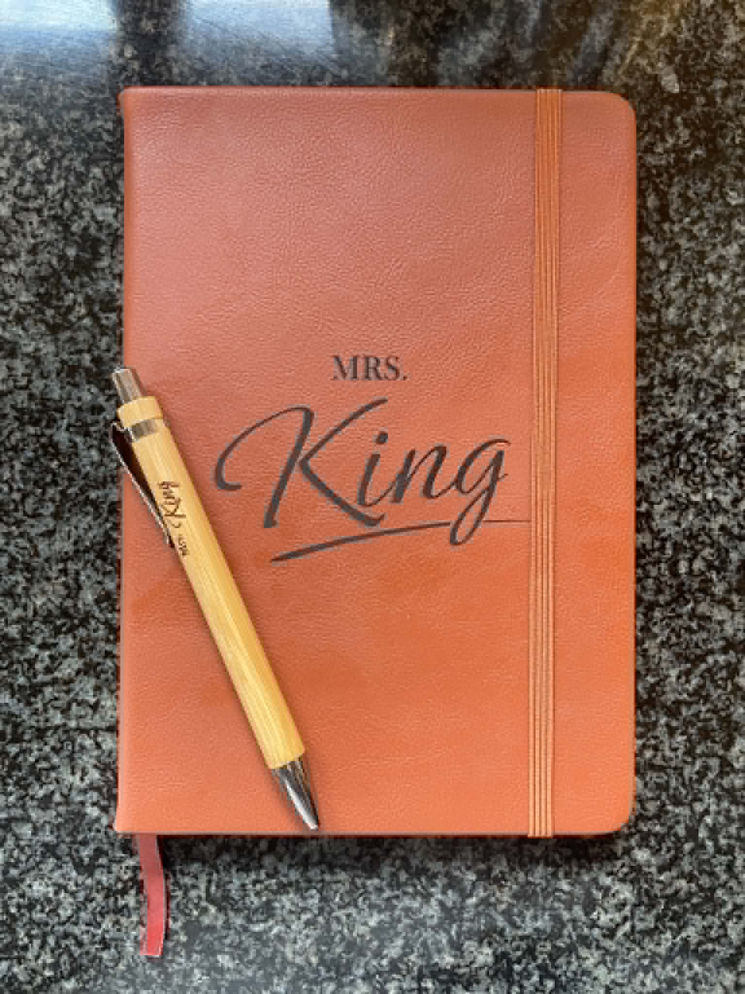 Personalised Notebook & Bamboo Pen Gift Set