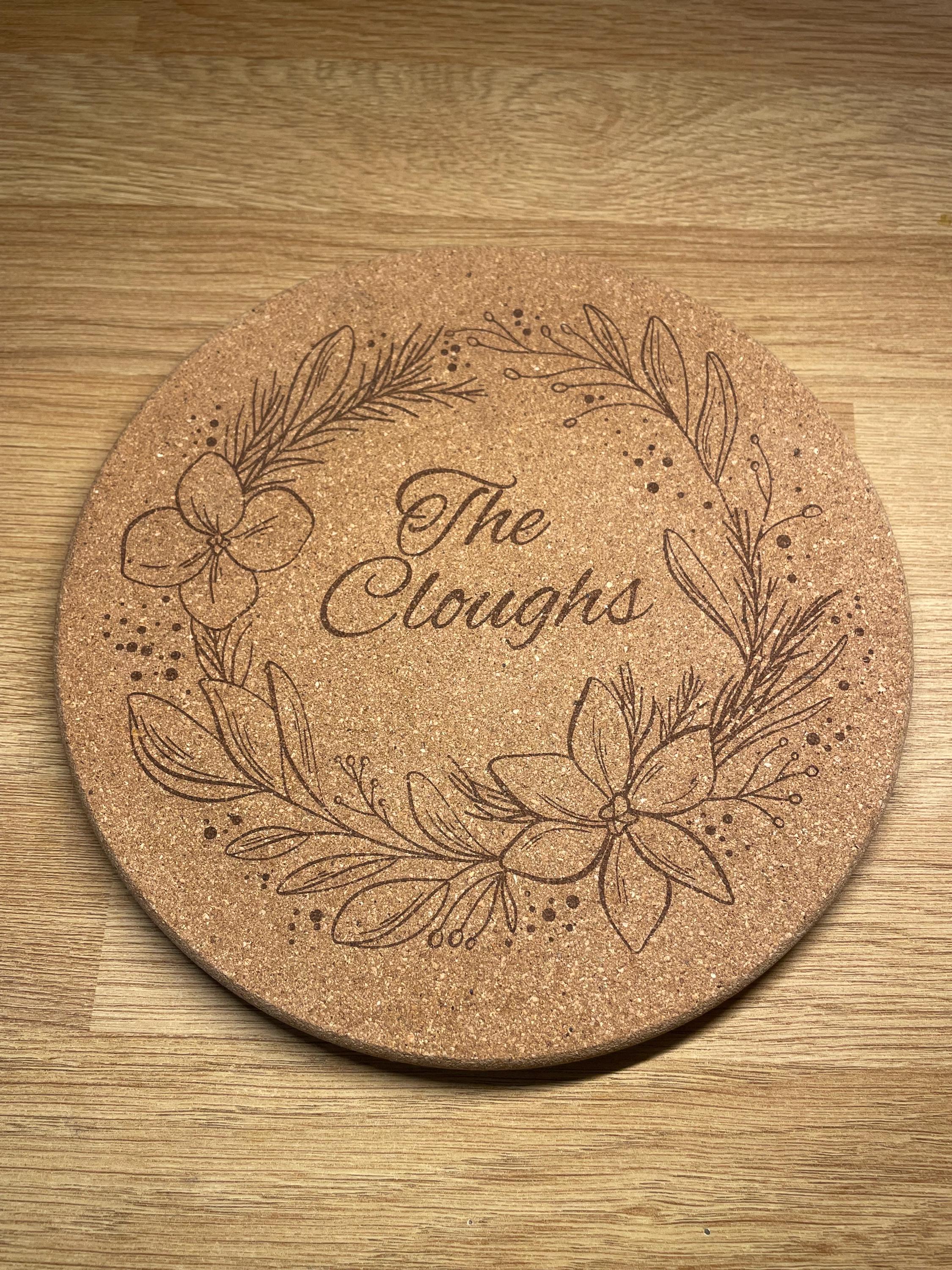 Personalised Cork Trivet | Kitchen Utensils | Pan Protection