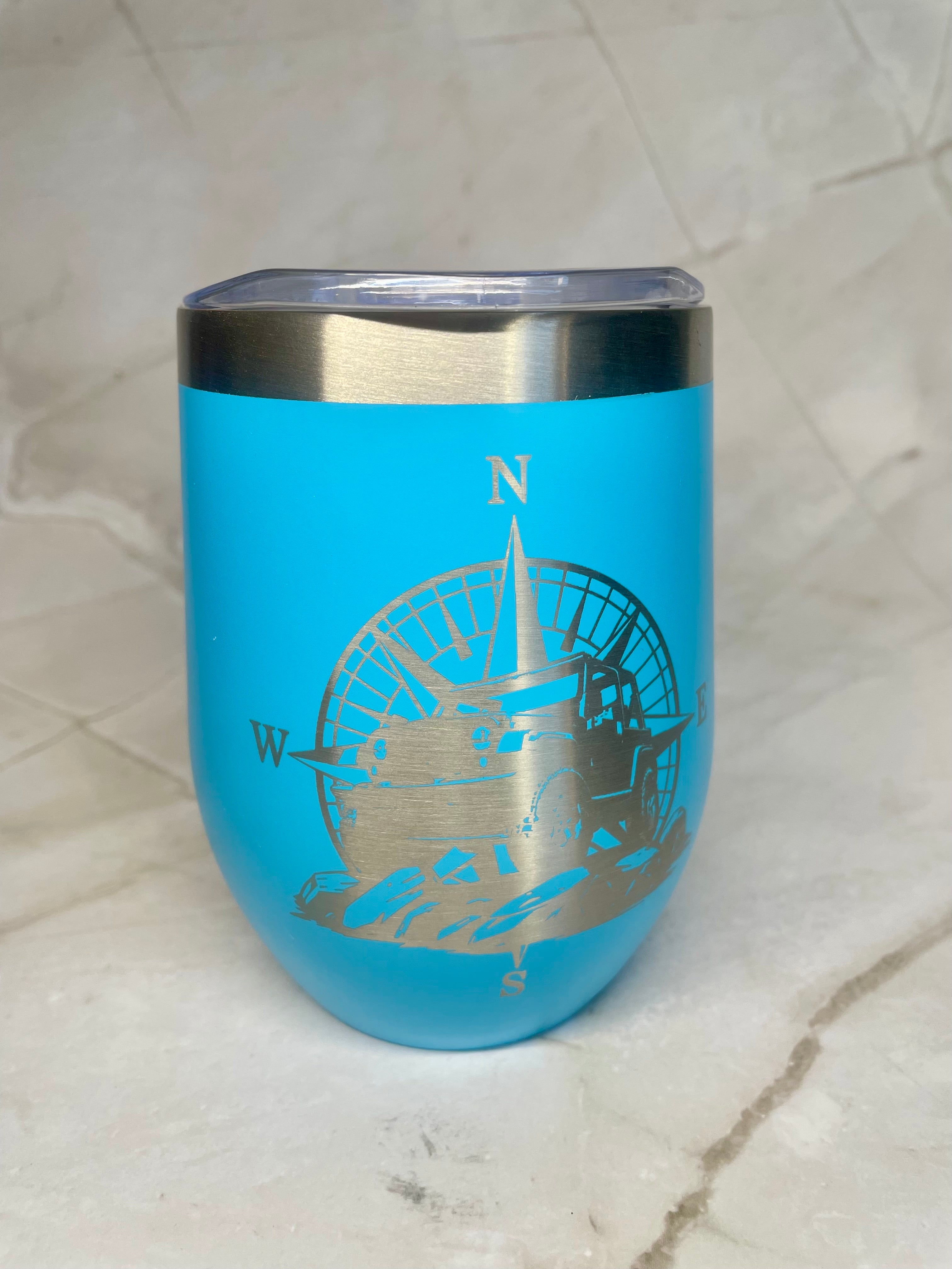 4x4 Compass Engraved Stainless Steel Tumbler – Off Road Adventure Cup