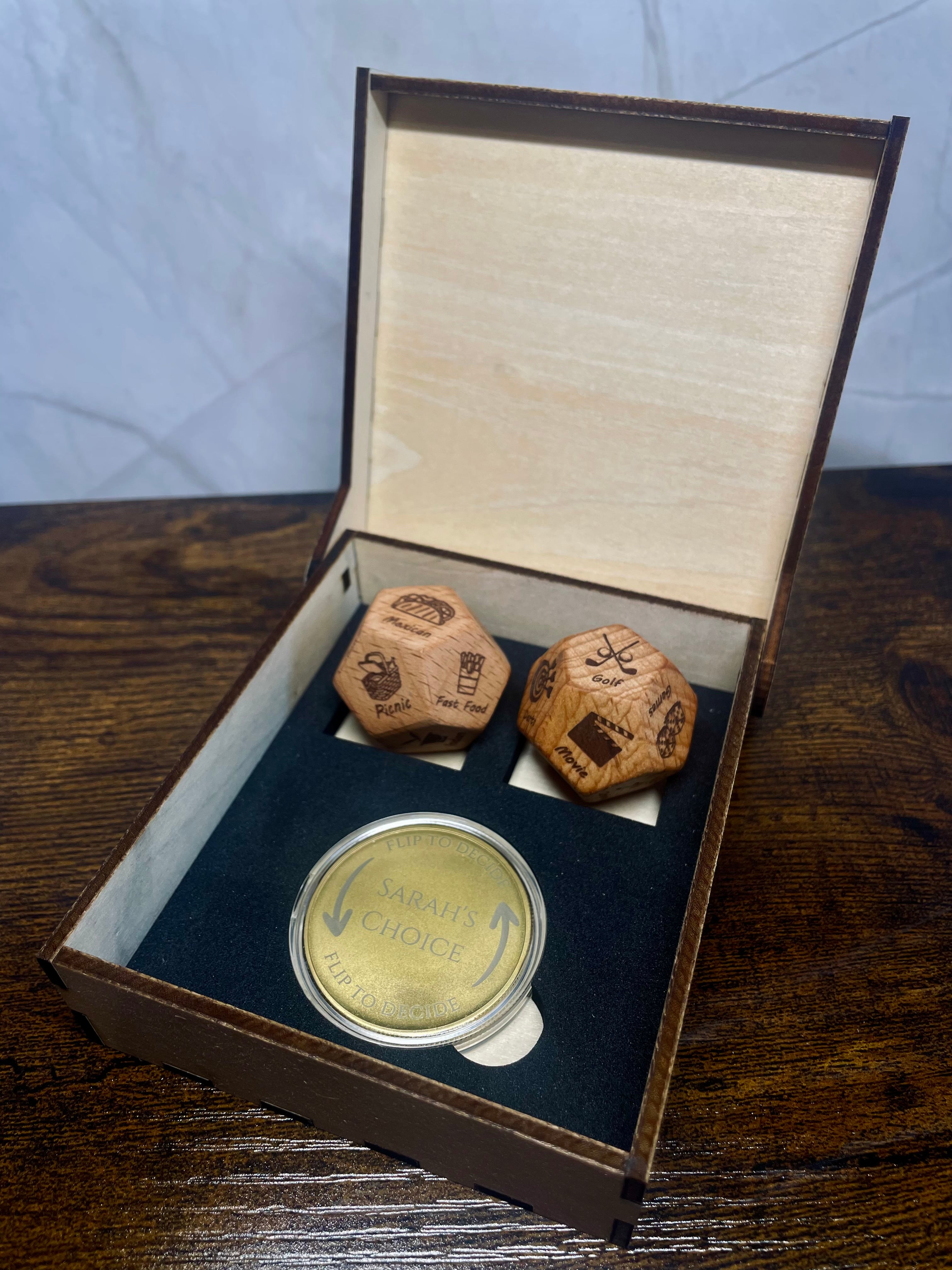 Personalised Decision Dice | Date Night | Custom Food & Activity Dice | Couples Gift