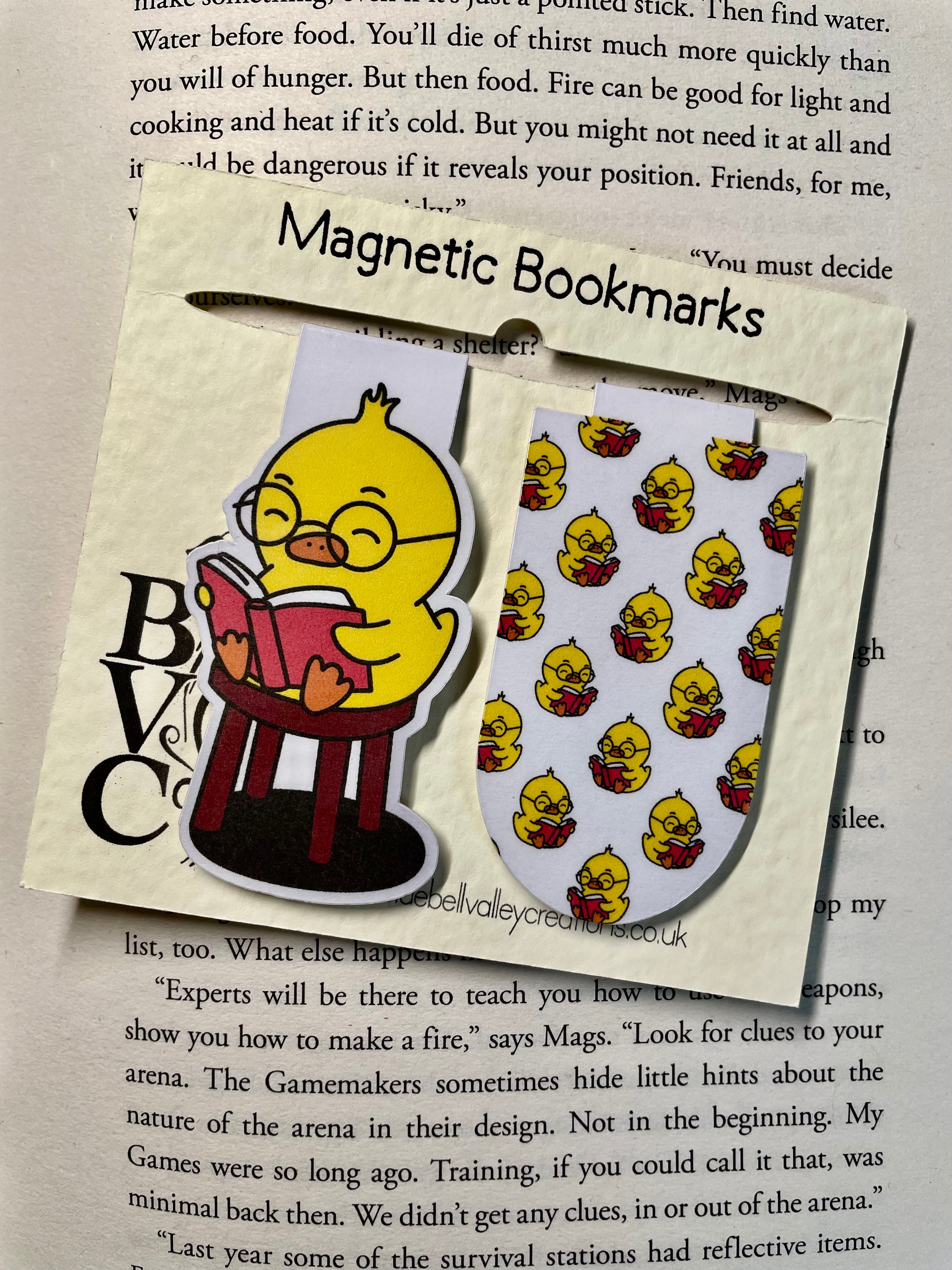 Yellow Chick Reading- Magnetic Bookmark