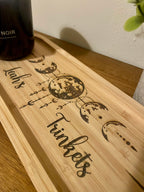 Personalised Moon Phase Wooden Trinket Tray – Celestial Jewellery Dish