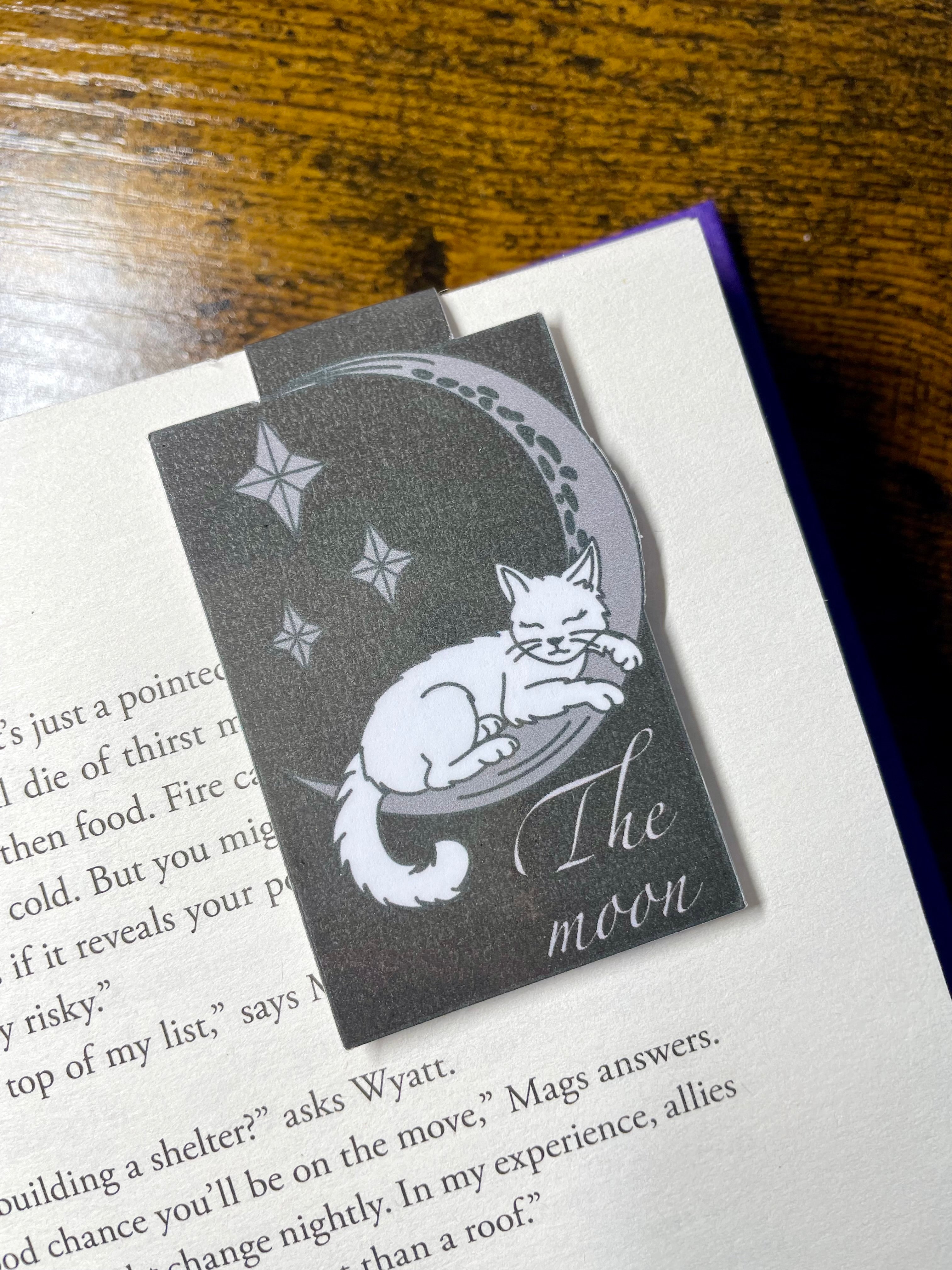 The Moon Cat Tarot Design- Magnetic Bookmark