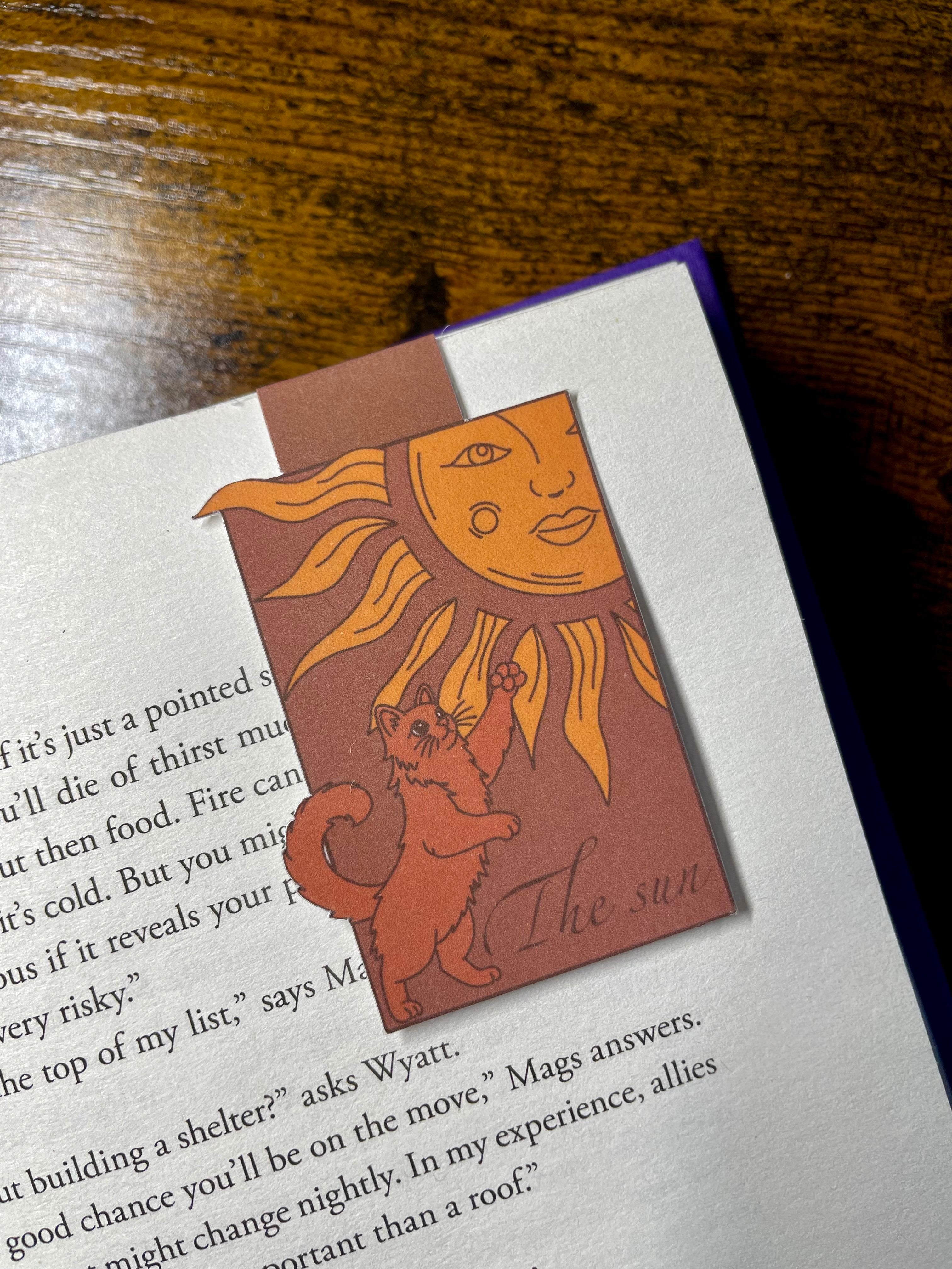 The Sun Cat Tarot Design- Magnetic Bookmark
