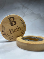 Personalised Bamboo Magnetic Bottle Opener – Initial & Name Gift