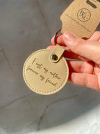 “First My Mother, Forever My Friend” Faux Leather Keychain – Floral Mum Gift