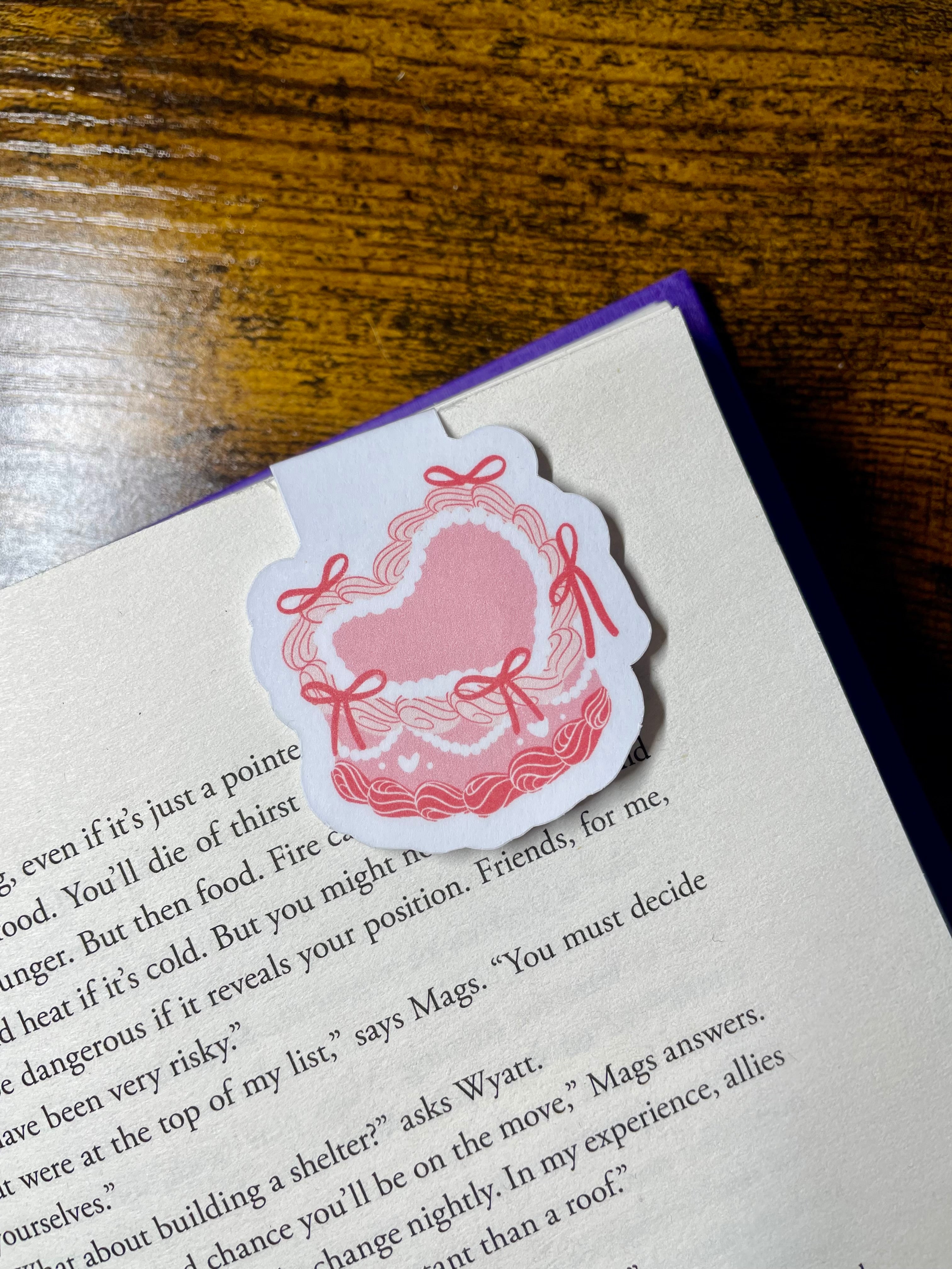 Heart Shaped Cake- Magnetic Bookmark