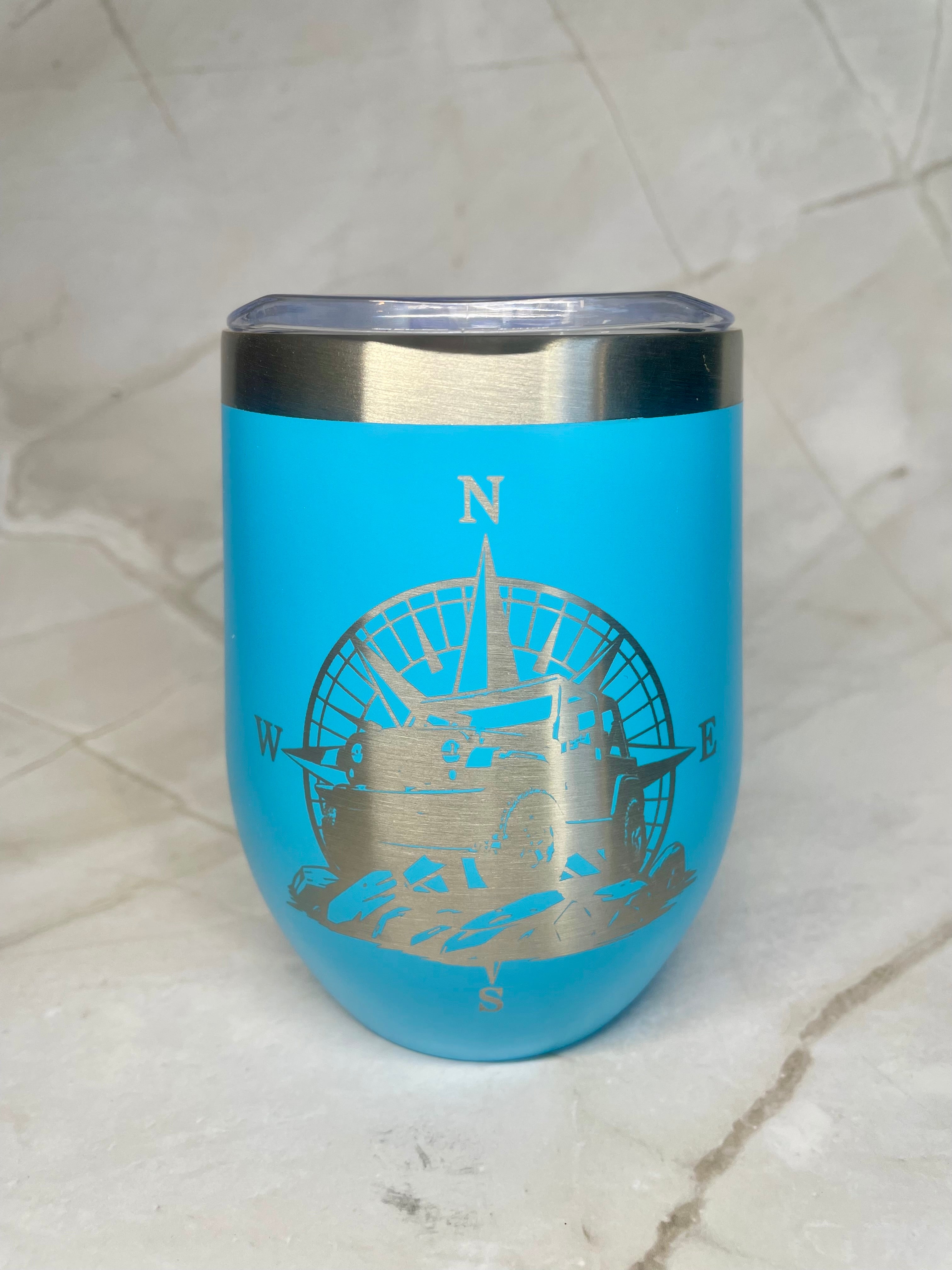 4x4 Compass Engraved Stainless Steel Tumbler – Off Road Adventure Cup