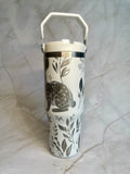 Rabbit Engraved Stainless Steel Tumbler – Woodland Animal Travel Mug