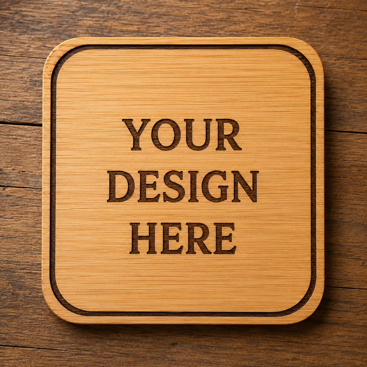 Personalised Engraved Coaster (Bamboo)