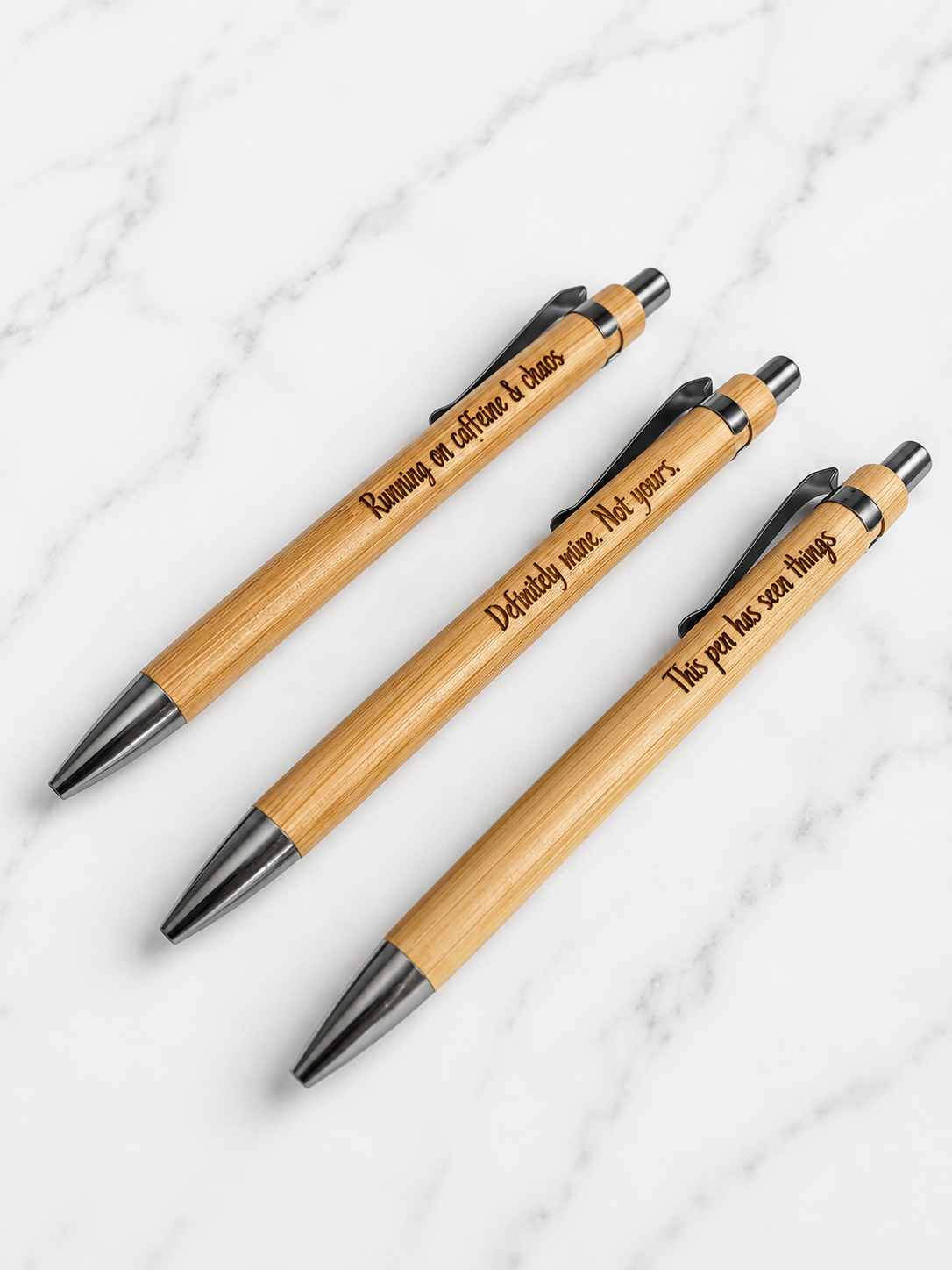 Funny Personalised Engraved Bamboo Pen