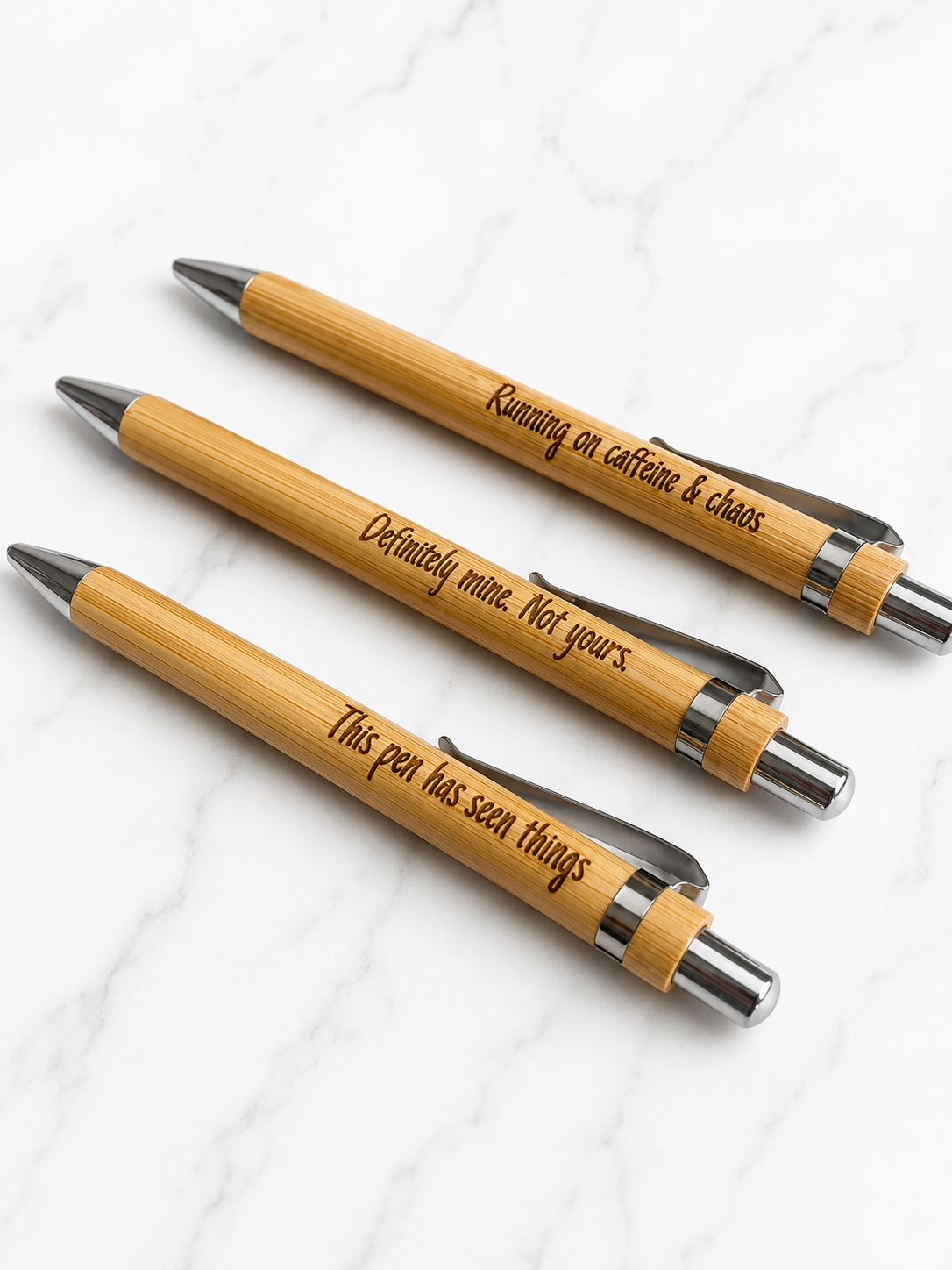 Funny Personalised Engraved Bamboo Pen