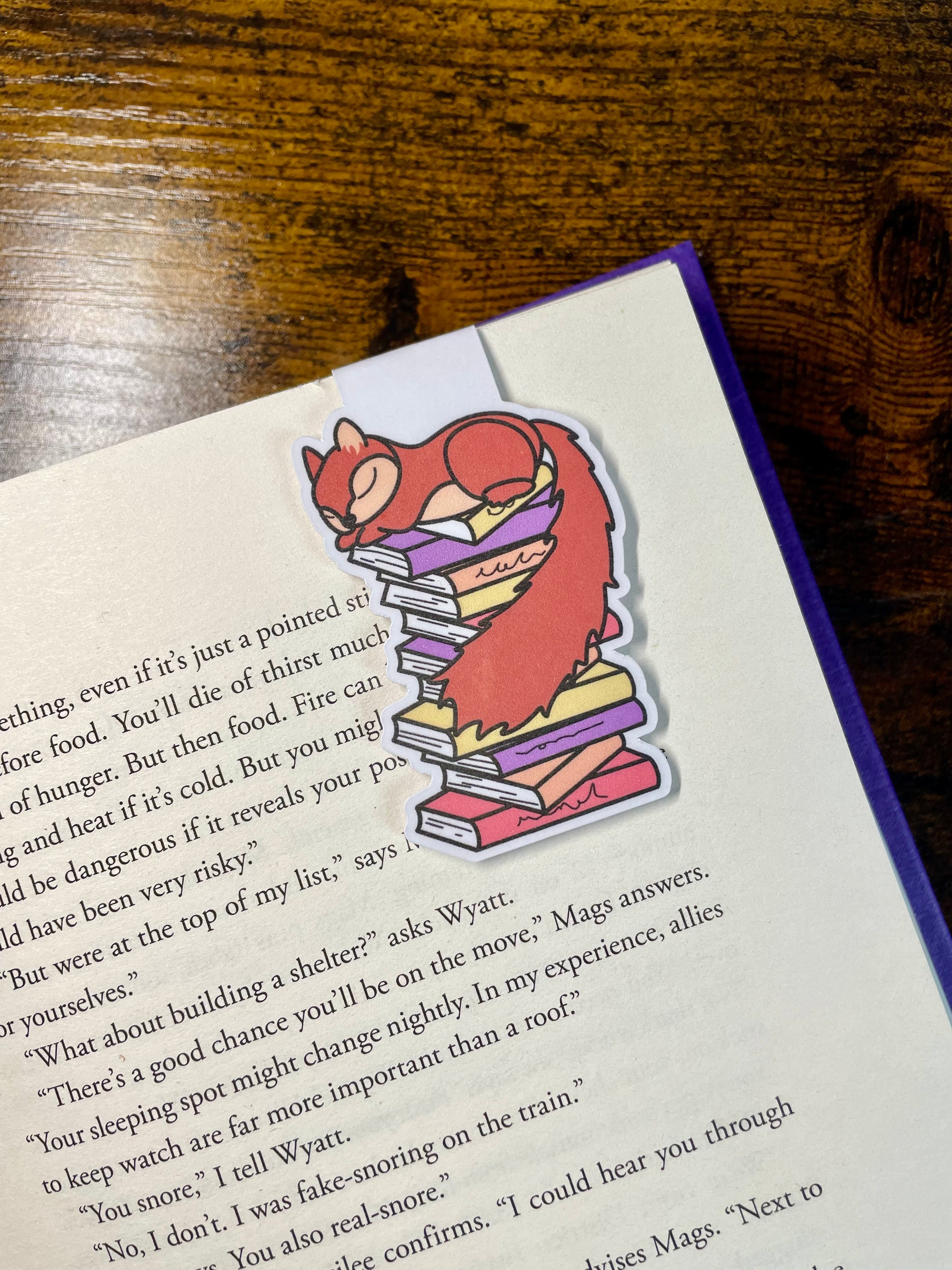 Sleeping Squirrel- Magnetic Bookmark