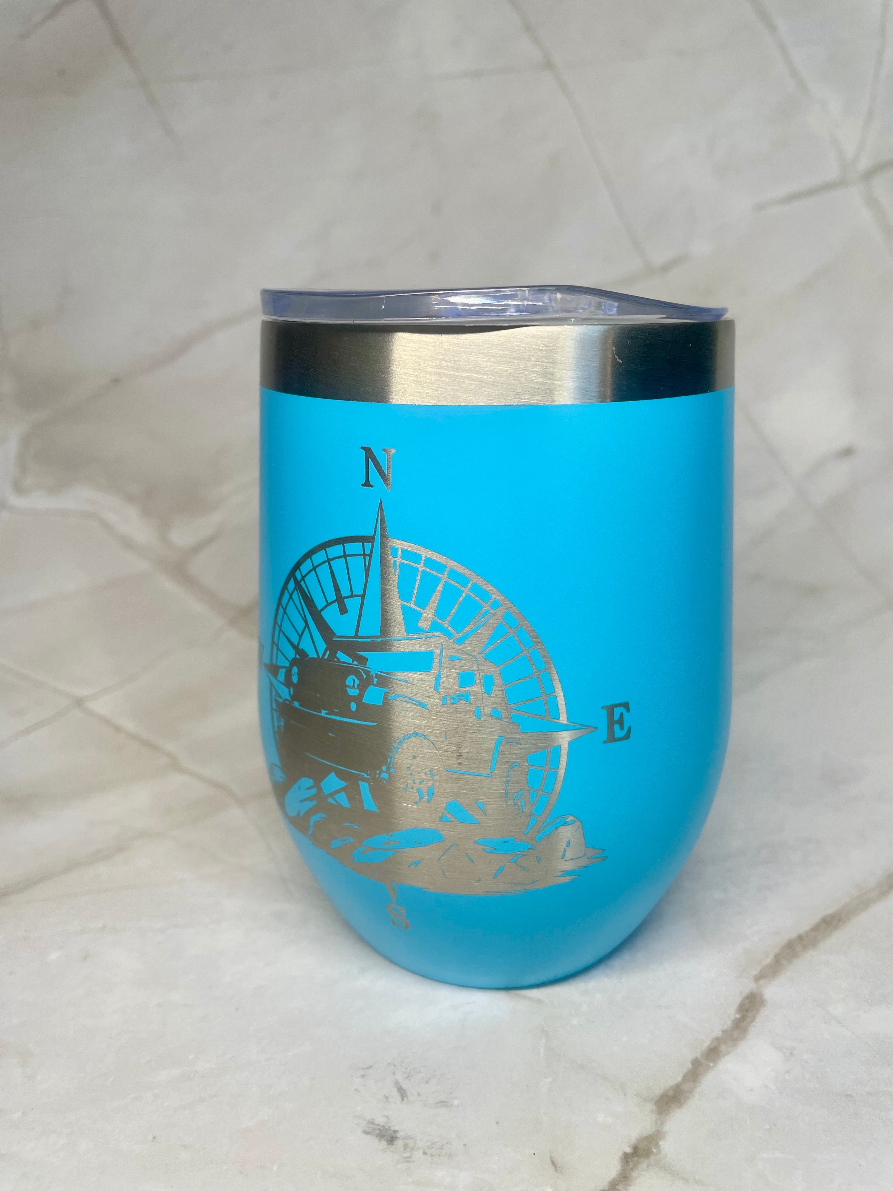 4x4 Compass Engraved Stainless Steel Tumbler – Off Road Adventure Cup