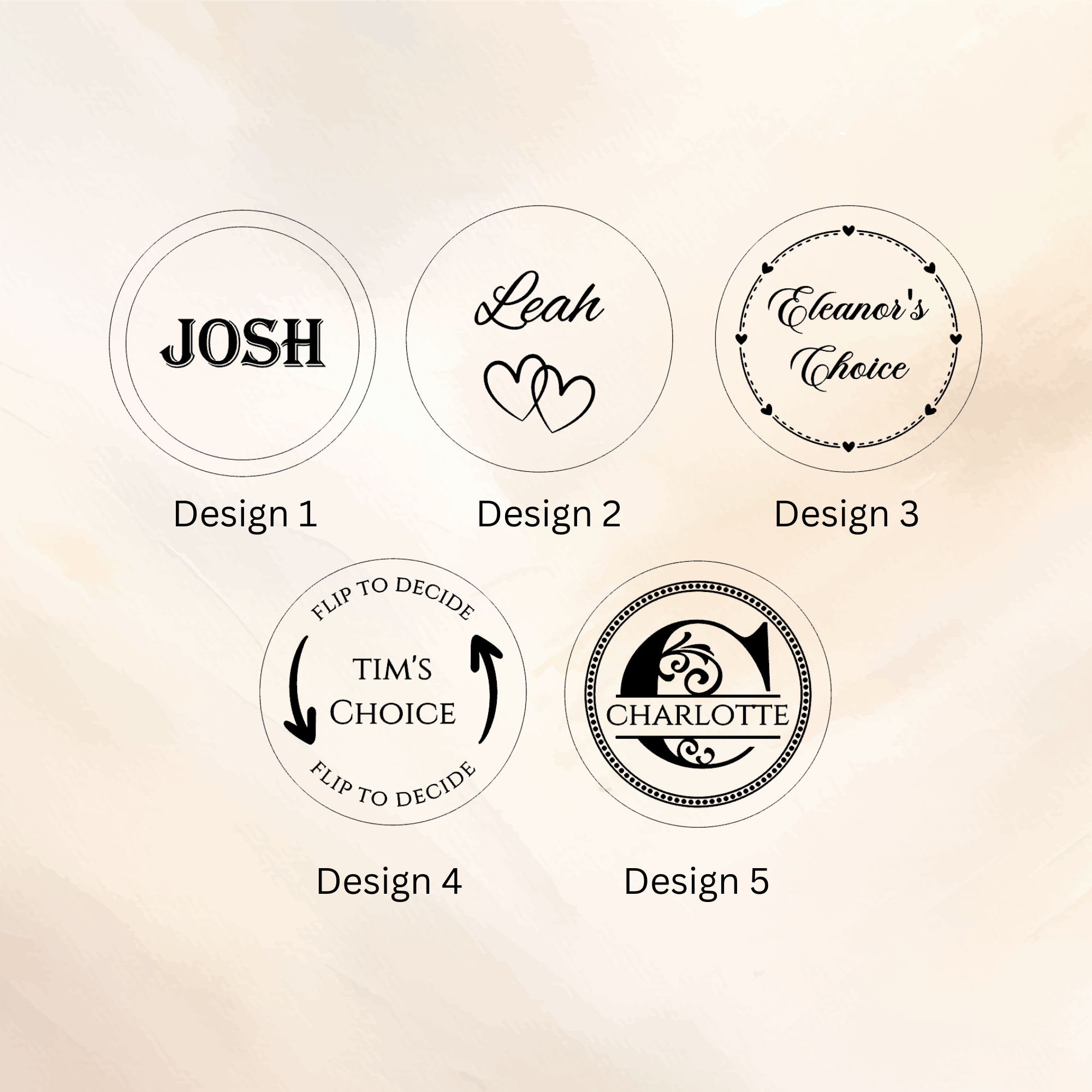 Personalised Metal Decision Coin
