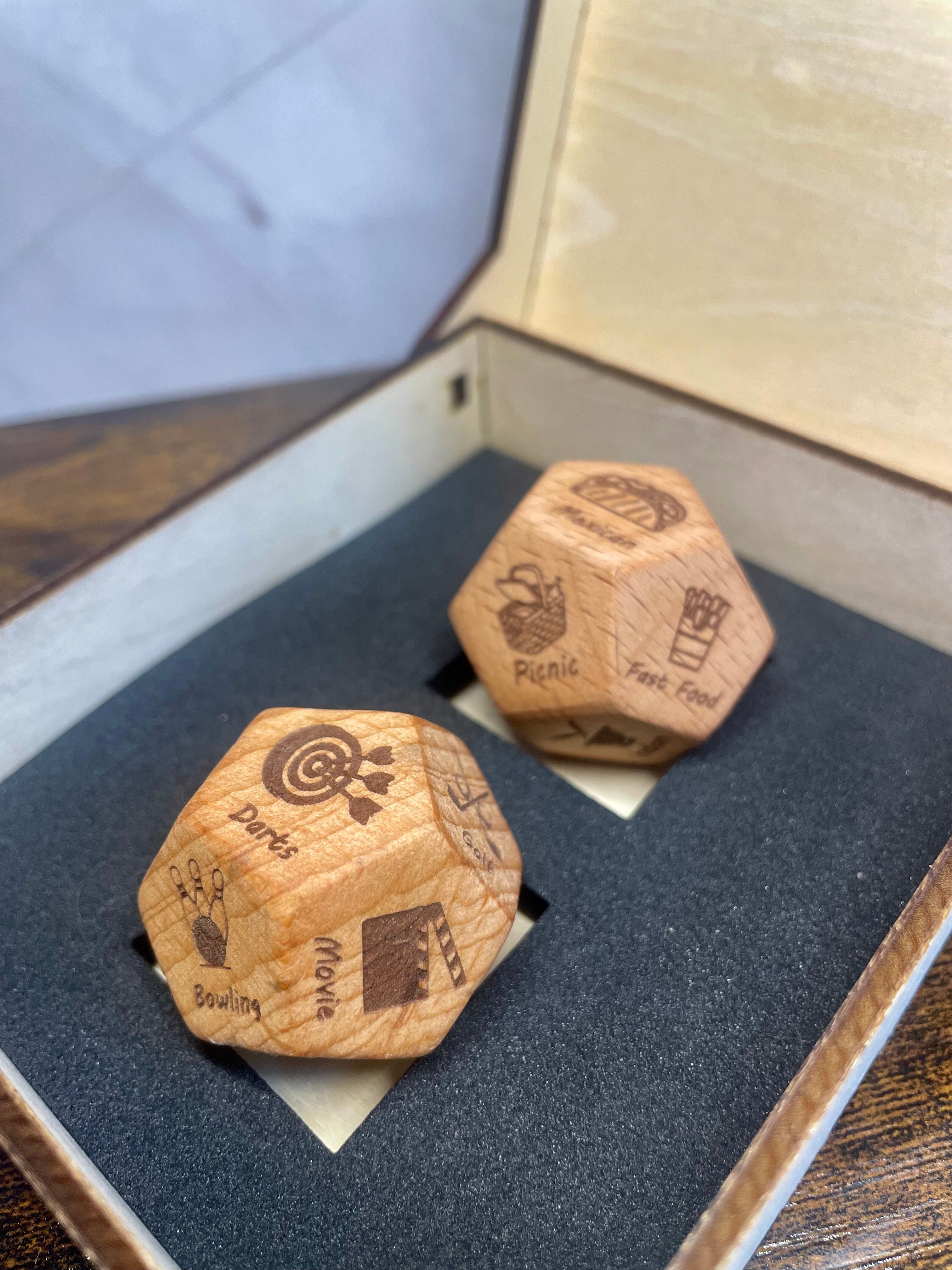 Personalised Decision Dice | Date Night | Custom Food & Activity Dice | Couples Gift