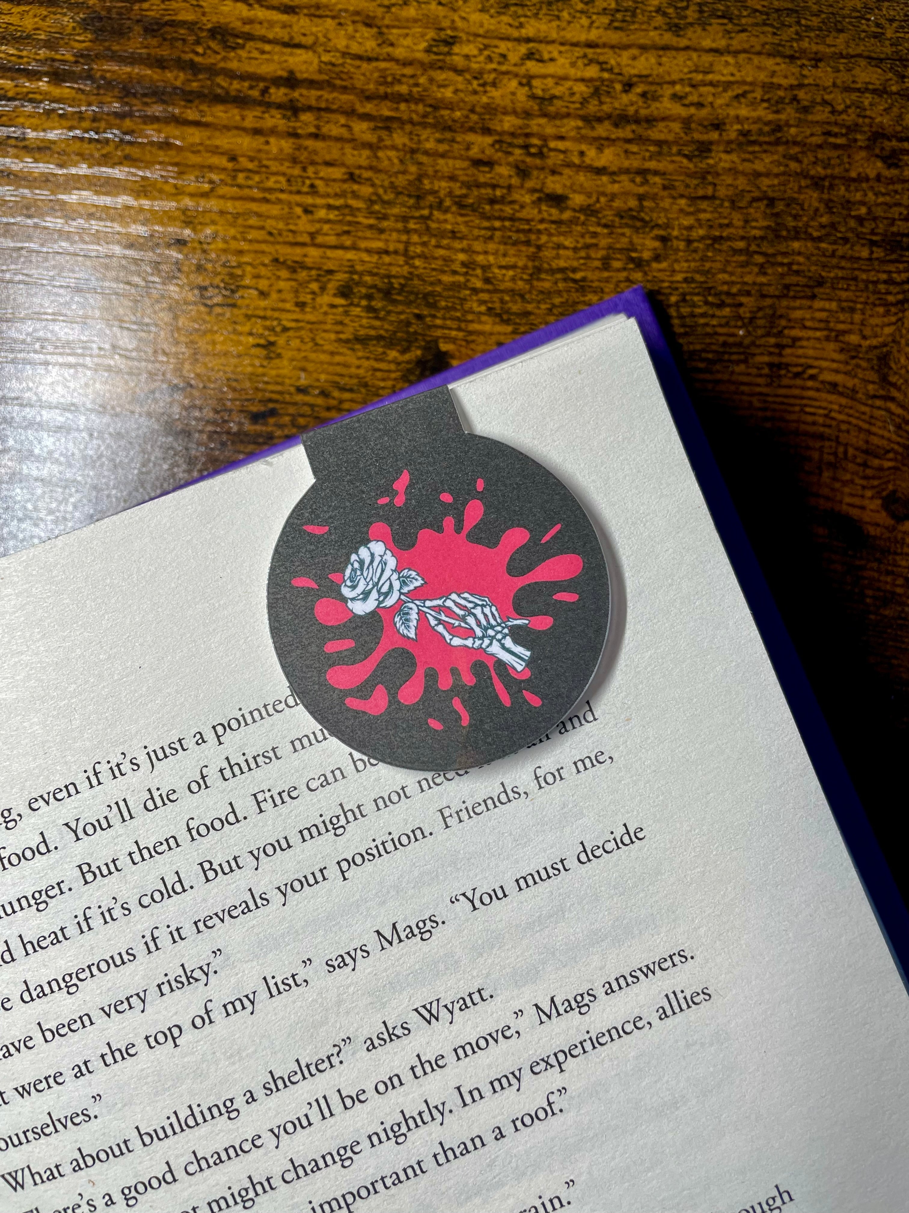 Blood Rose- Magnetic Bookmark