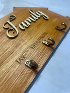 Personalised Wooden Family Key Holder – Custom Name or “Our Family” Wall Key Rack