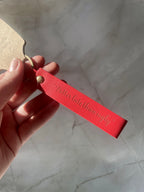 “Better Late Than Ugly” Faux Leather Keychain – Funny Sassy Keyring