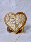 Personalised Wooden Jigsaw Puzzle Heart Frame Decoration - Custom Photo