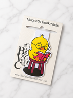 Magnetic chick bookmark set displayed on Bluebell Valley Creations backing card