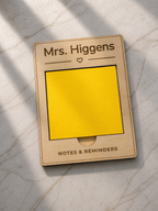 Personalised Wooden Sticky Note Holder – Desk Organiser