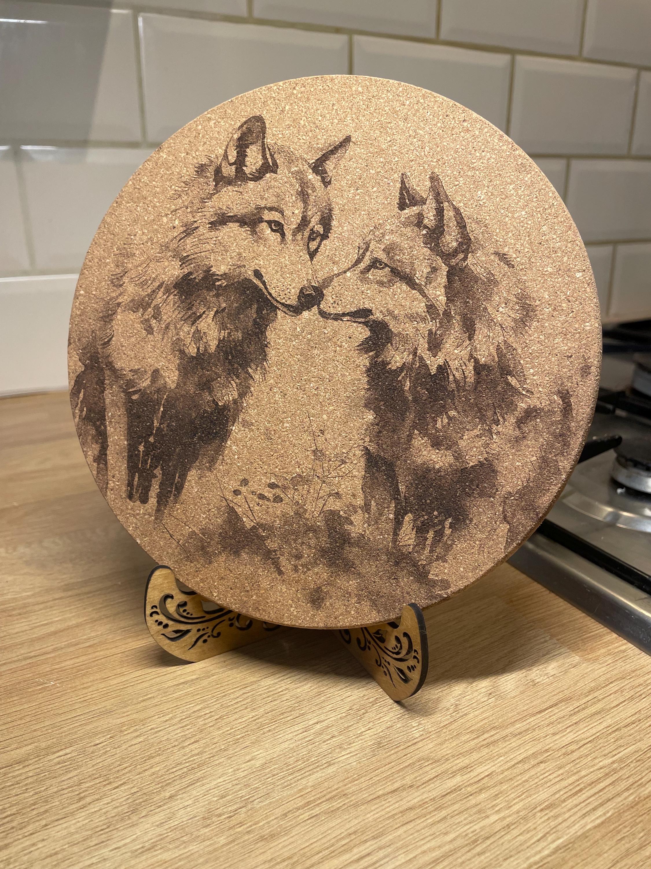 Wolf Pack Cork Trivet