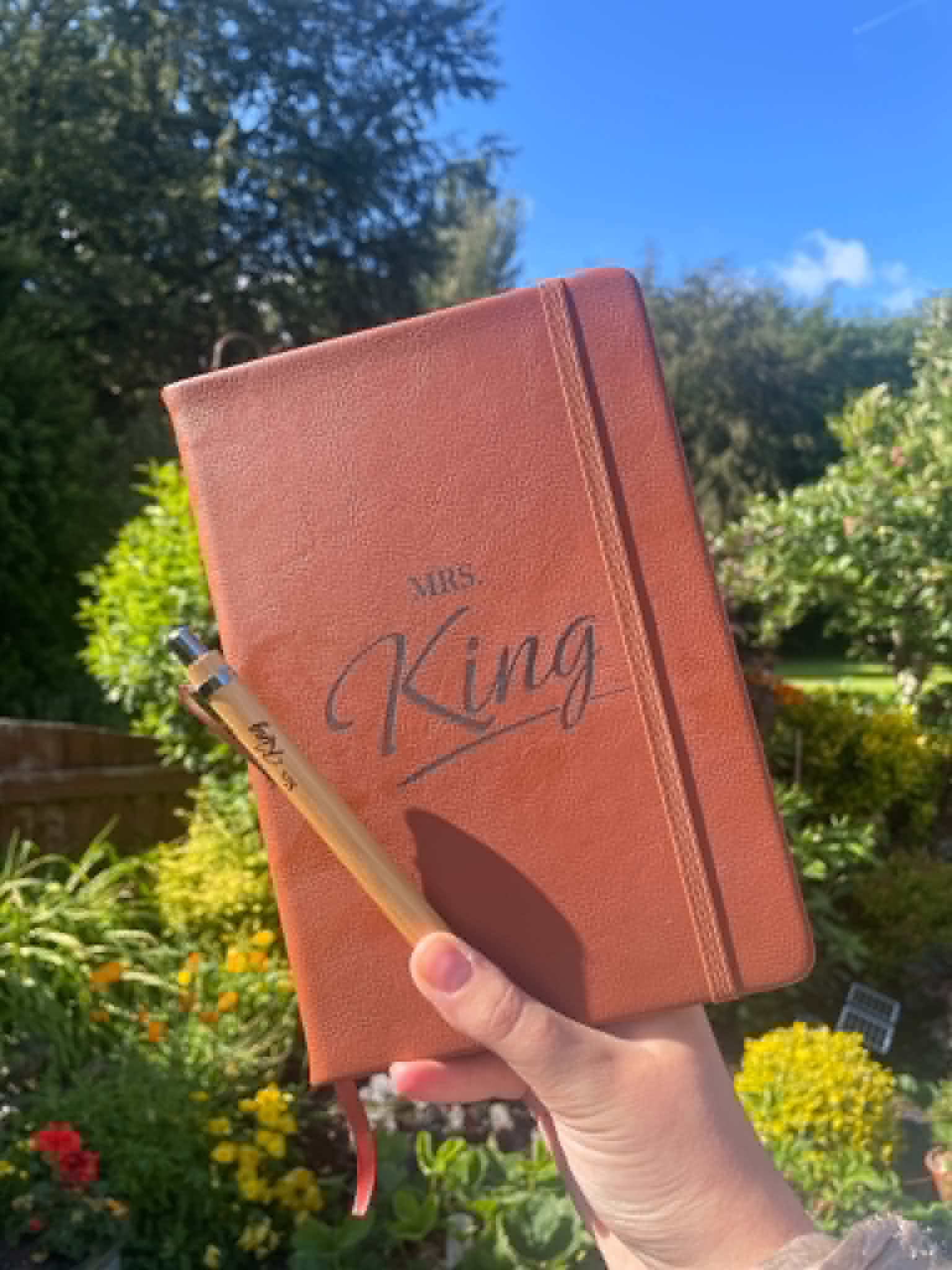 Personalised Notebook & Bamboo Pen Gift Set