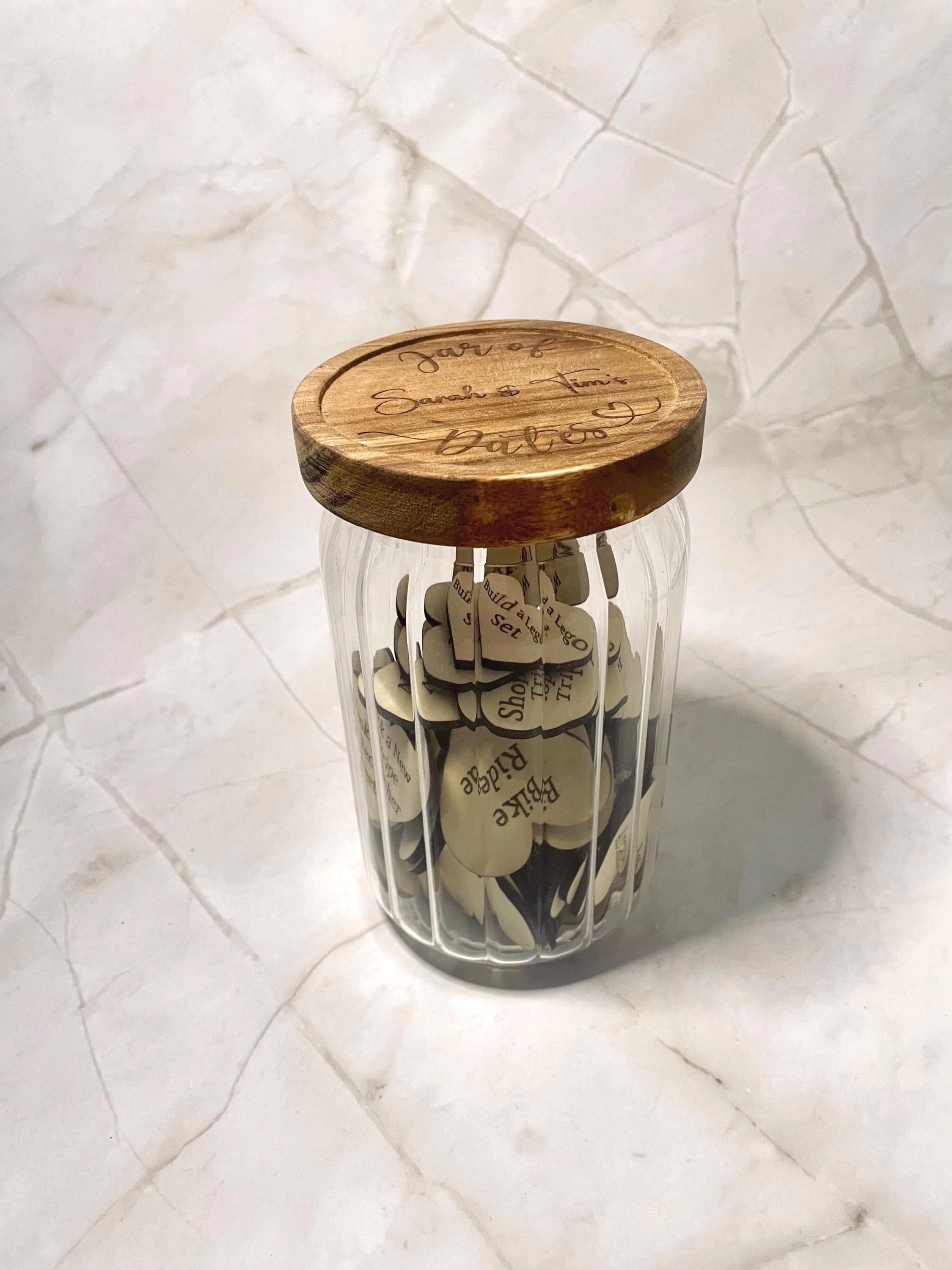 Personalised Date Night Jar | 52 Date Ideas | Wedding Gift for Couples | Valentine’s